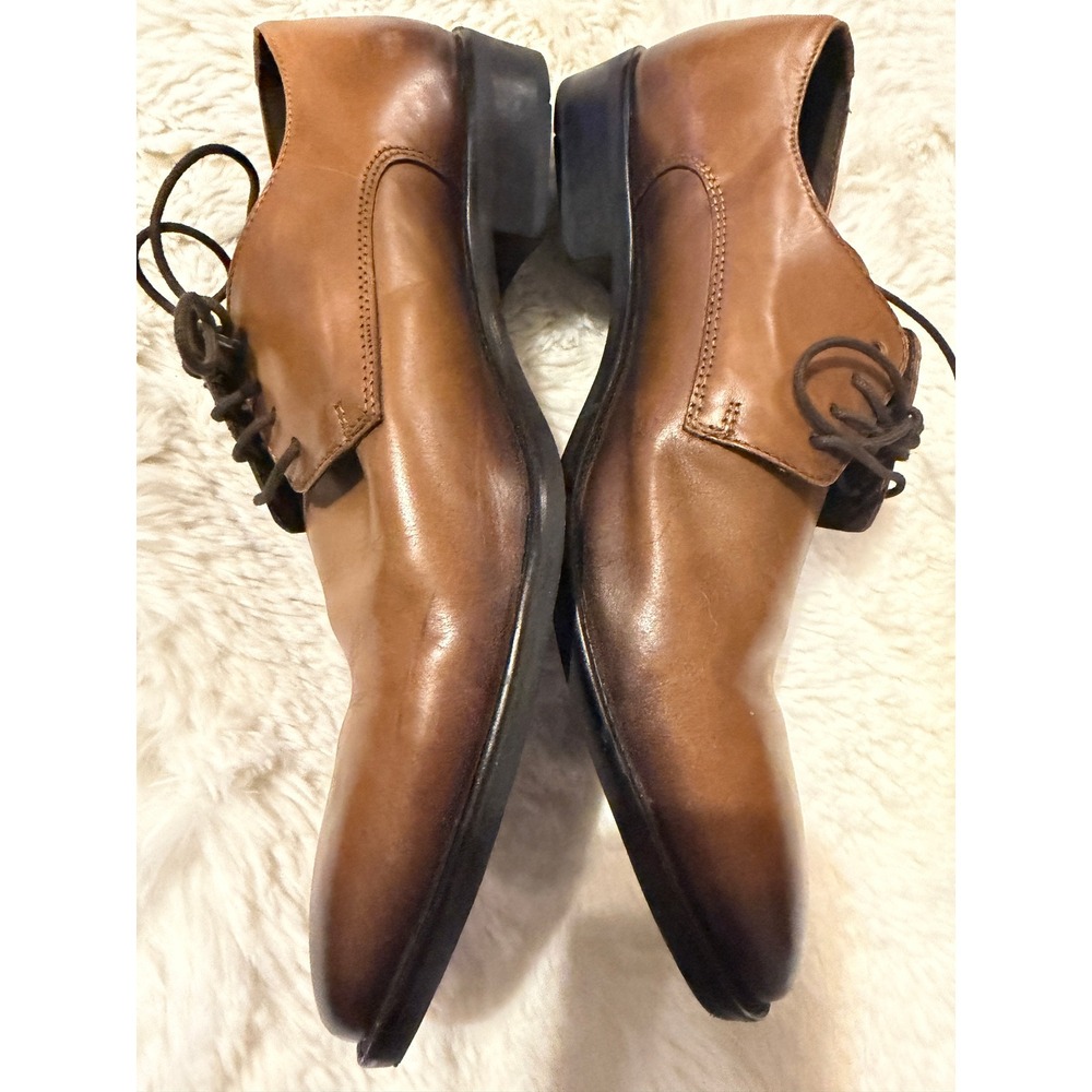 Giorgio Brutini Mens Tan Leather Derby Dress Shoes Memory Tech Comfort 11.5M - Picture 4 of 9